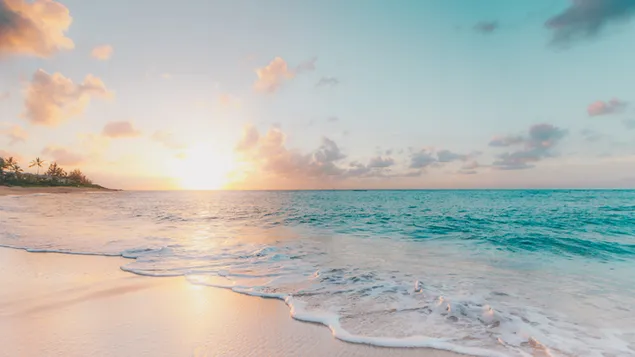 Turquoise Sea at Sunset download