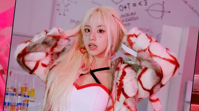 Chaeyoung از TWICE در عکس آلبوم "Formula of Love: O+T=<3 (Break It Ver.)" کاغذدیواری  4K