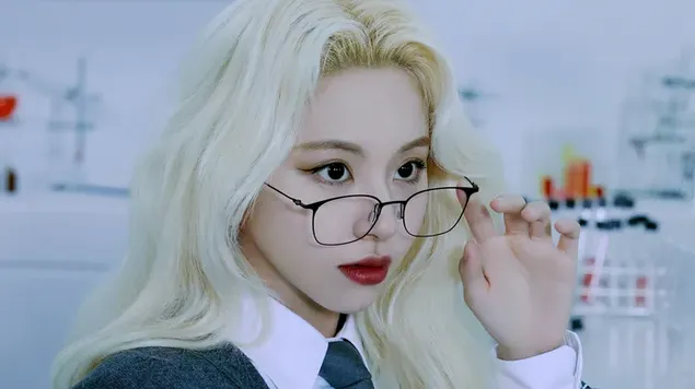 تشايونغ من TWICE في "Formula of Love: OT3 (Study about Love Ver.)" التقطت الصور للألبوم 4K خلفية