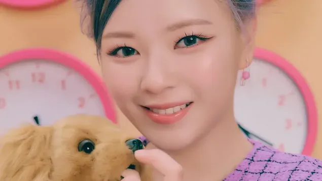 TWICE's Jeongyeon in 'Talk that Talk' MV (Konzept 2) Fotoshooting 4K Hintergrundbild