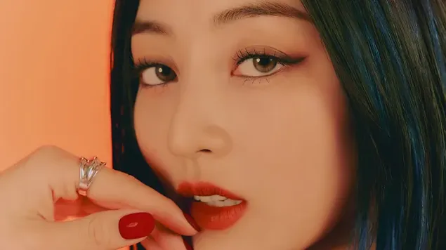 Jihyo של TWICE ב-'Talk that Talk' MV (קונספט 1) צילום 4K טפט