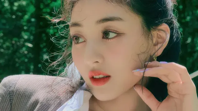 Jihyo של TWICE ב-'Talk that Talk' MV Photoshoot 4K טפט