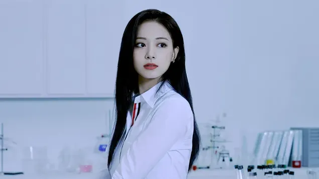 Tzuyu من TWICE في "Formula of Love: OT3 (Study about Love Ver.)" التقطت الصور للألبوم 4K خلفية