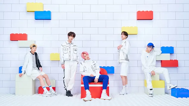 Taustakuva TXT kaikki jäsenet Blue Hour MV Shootissa 4K