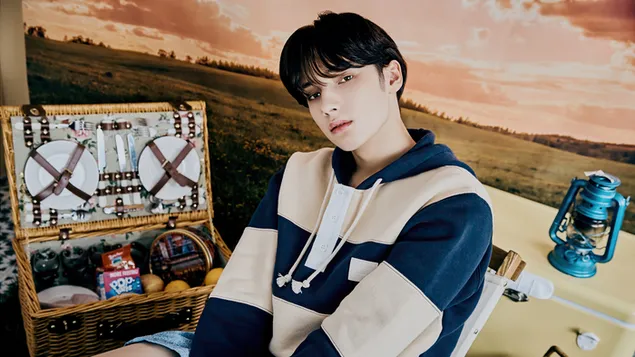 TXT 'Huening Kai' در Blue Hour M/V Shoot کاغذدیواری  4K