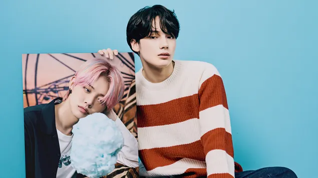 TXT 'Huening Kai' در Blue Hour MV Shoot کاغذدیواری  4K