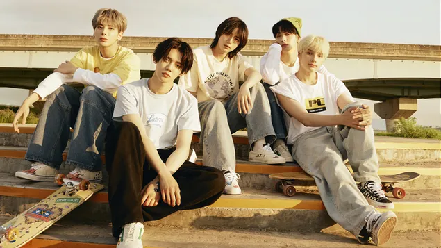 Taustakuva TXT-jäsenet Loserissa=Lover MV Shoot | The Chaos Chapter: Freeze Album (Fight or Escape Ver.) 4K