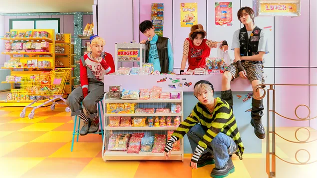 Membrii TXT | Loser=Lover MV Shoot | The Chaos Chapter: Freeze Album (Luptă sau Escape Ver.) 4K imagine de fundal