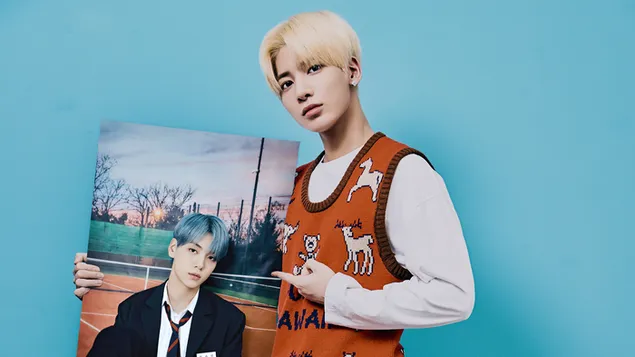 Blue Hour M/V Çekiminde TXT 'Taehyun' 4K duvar kağıdı