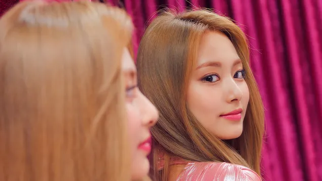 Tzuyu di Pemotretan MV 'Fake & True' dari Twice (Band K-Pop) 4K wallpaper