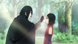 uchiha sasuke e sarada 4K papel de parede