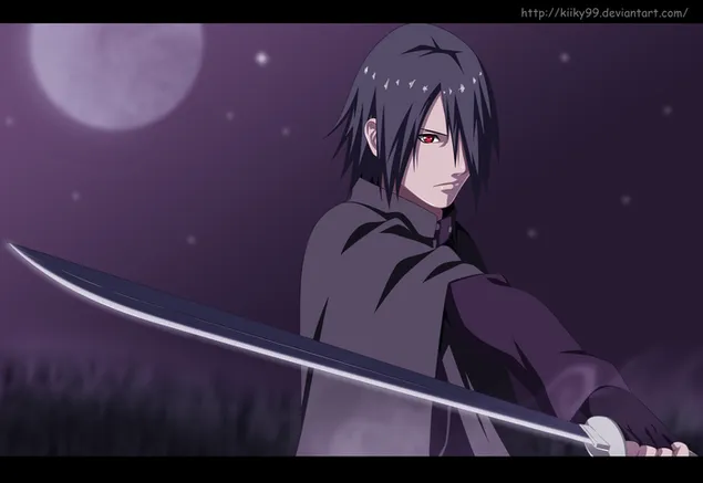 uchiha sasuke-zwaarden 4K achtergrond