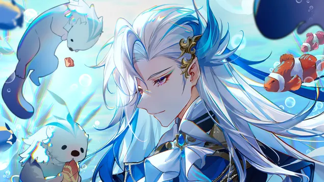 Shui Xia ''neuvillette'' - genshin impact(Xian Shang Shi Pin You Xi )Xia Zai