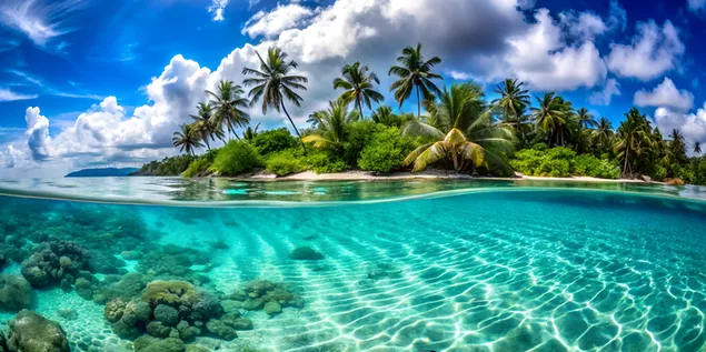 Шпалери Підводний рай, чарівний відпочинок у тропічному океані 4K