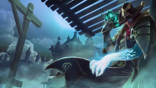 黑社会“扭曲的命运”初始艺术 - 英雄联盟 (LOL) 4K 壁纸