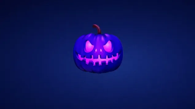 Unique Blue Jack-o'-lantern Pumpkin HD wallpaper