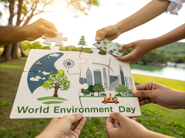 Uniting Hands for a Sustainable Future on World Environment Day 4K wallpaper