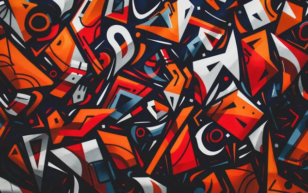 Urban Mosaic Grafitti Puslespill 4K bakgrunn