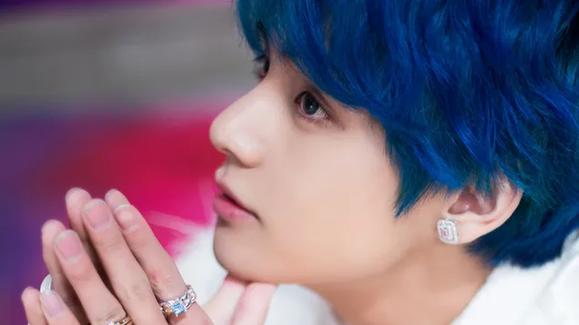 v (kim tae-hyung) in 'boy with luv' mv shoot from bts (bangtan boys) download