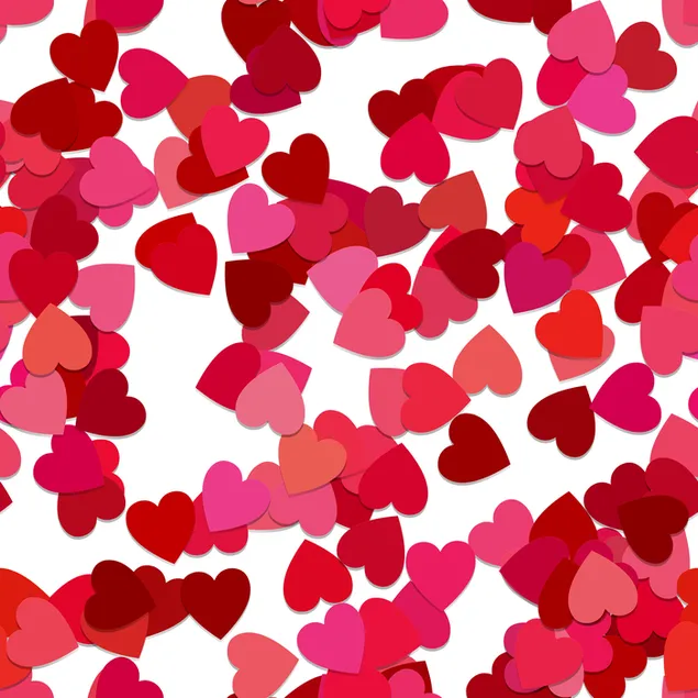 Valentijnsdag - artistieke roze hartjes uitsnedes