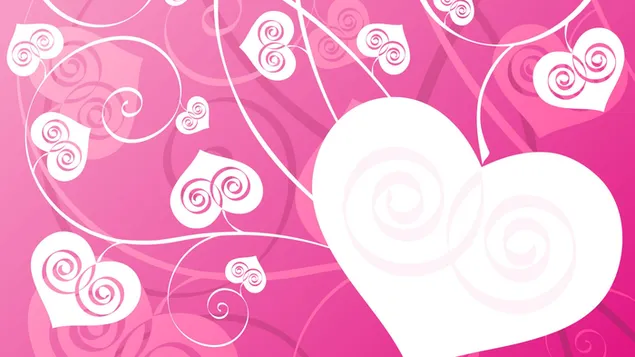 Valentijnsdag - harten roze achtergrond