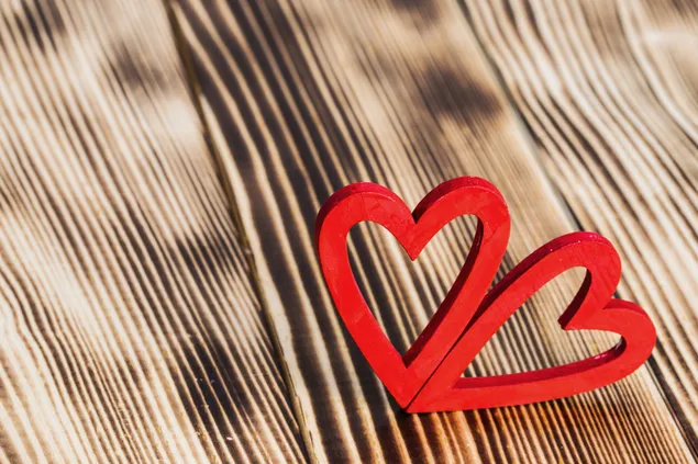 Valentijnsdag - rode holle harten paren download