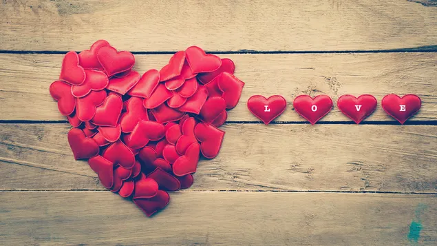 Valentijnsdag - rode liefdesharten decoratie