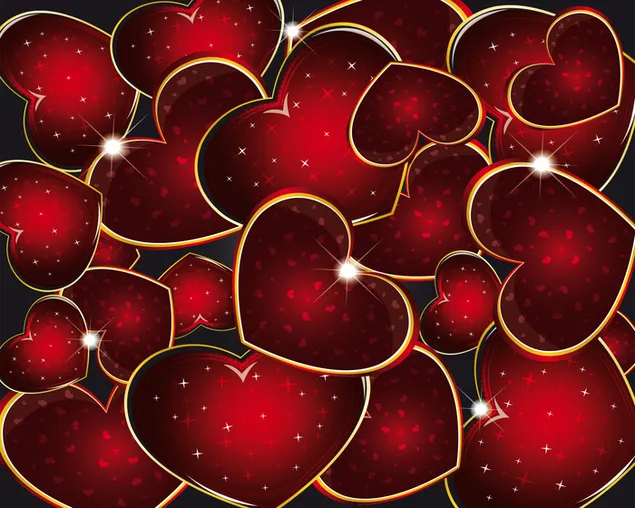 Valentijnsdag - Sprankelende rode harten