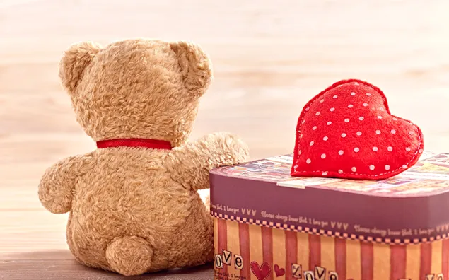 Valentijnsdag - teddy met het hart aanwezig download