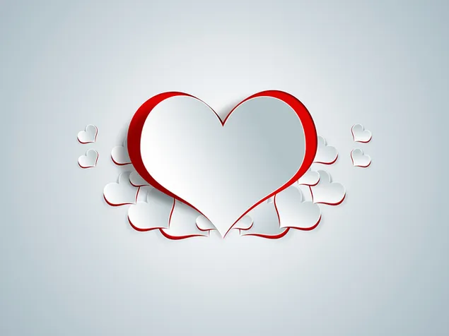 Día de San Valentín - recortes artísticos del corazón