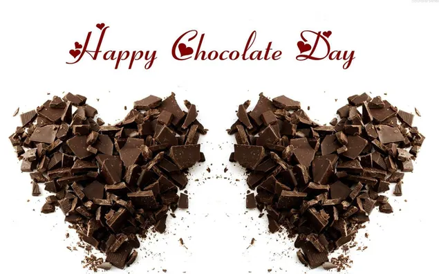 Dia de Sant Valentí - cor de xocolata baixada