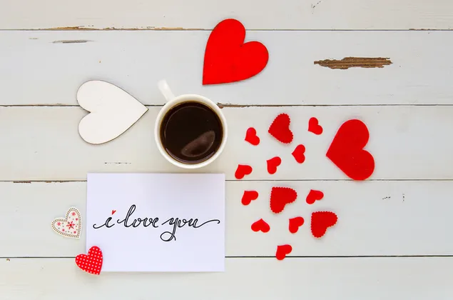 Valentine's day - coffee and love note