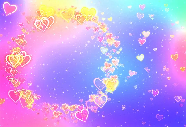 Valentine's day - Colorful love hearts