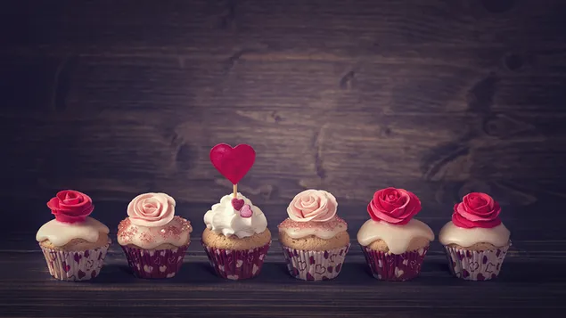 バレンタインデー - カップケーキのデコレーション ダウンロード