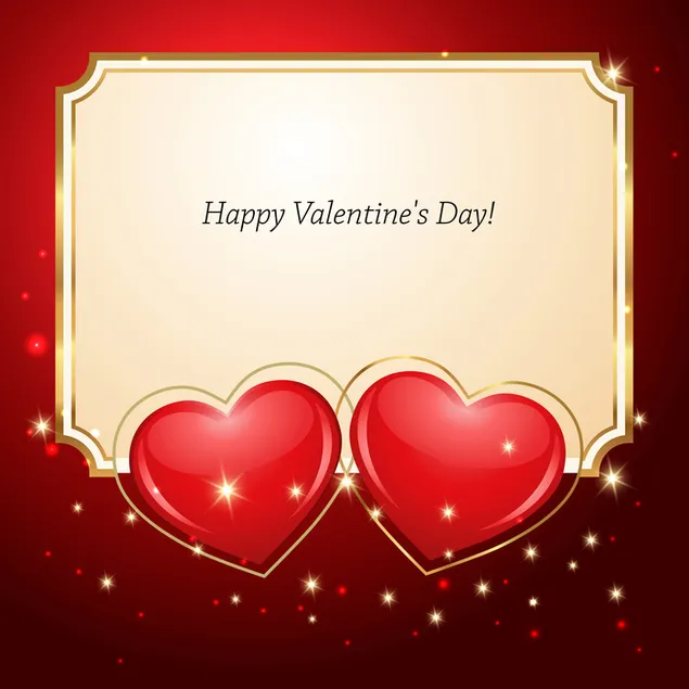 Valentijnsdag - digitale hartparen 4K achtergrond