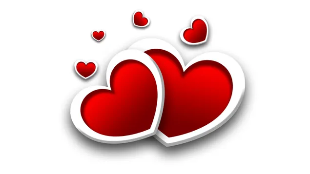Día de San Valentín - corazones rojos digitales