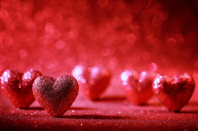 Valentinstag - glitzernde Herzen