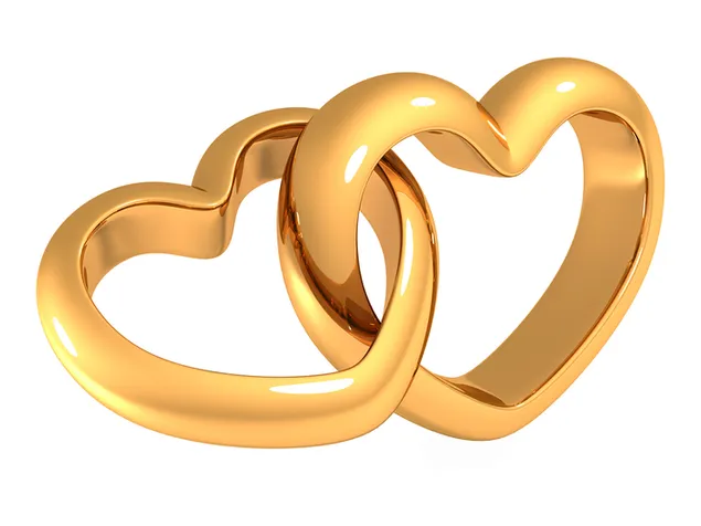 Преземете Денот на вљубените - пар златни срца