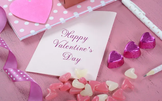 Día de San Valentín - tarjeta de felicitación deseando
