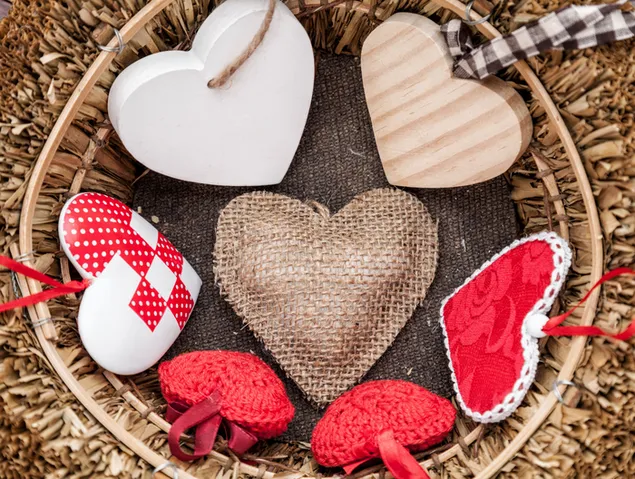 Día de San Valentín - tapices de corazones hechos a mano