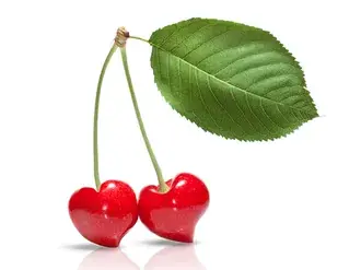 Tapeta Den svatého Valentýna - třešeň ve tvaru srdce 2K