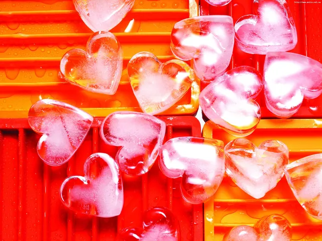 Páipéar balla Lá Vailintín - hearts oighear2K