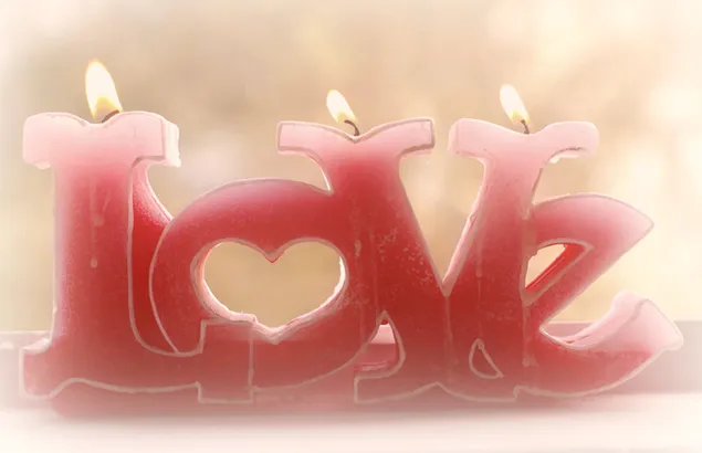 Día de San Valentín - velas de amor 2K fondo de pantalla