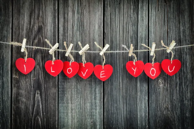 Día de San Valentín - cita de amor en los corazones recortados