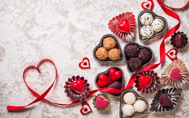 バレンタインデー-素敵なハートチョコレートの装飾 ダウンロード