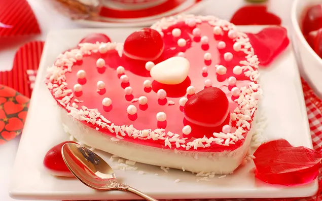 Valentine's day - lovely heart shaped desert