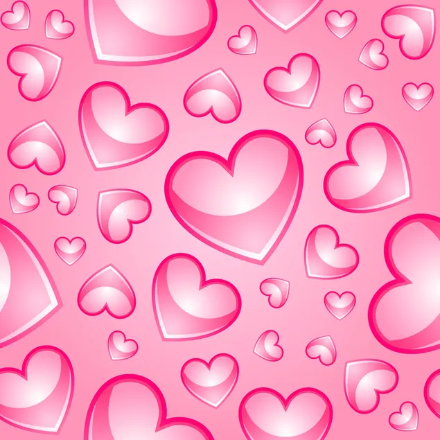 Día de San Valentín - hermosos corazones rosados artísticos descargar