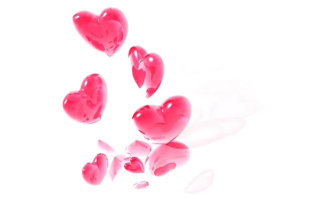 Día de San Valentín - hermosos corazones rosas HD fondo de pantalla