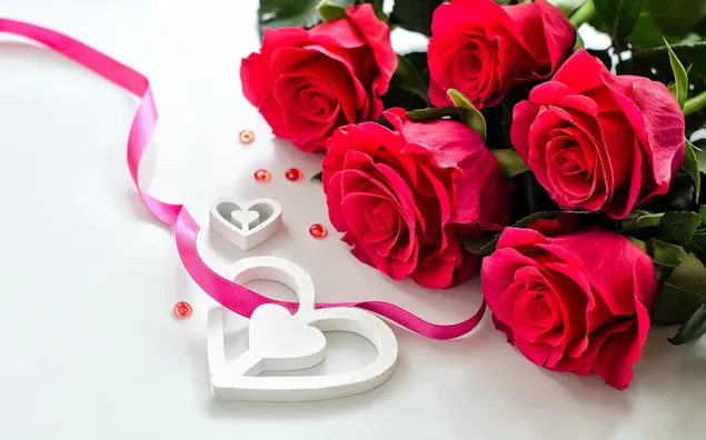 Día de San Valentín - hermosa decoración de rosas