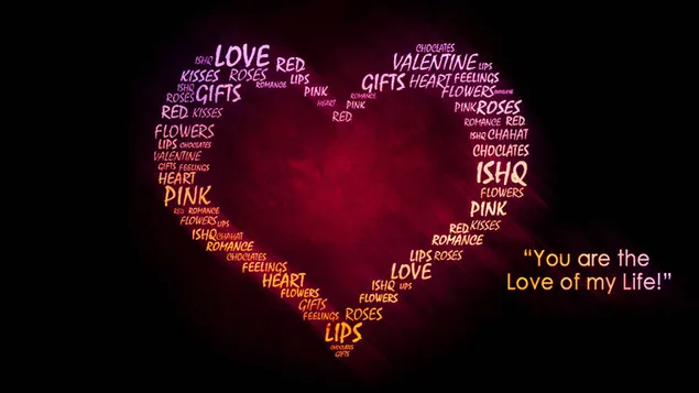 Hình nền Ngày lễ tình nhân - tình yêu dấu ngoặc kép 2K